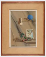 Trompe l'oeil by Alfano Dardari, 1958, Oil on board, offered Dec 2025