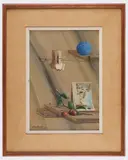Trompe l'oeil by Alfano Dardari, 1958, Oil on board, offered Dec 2025