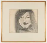 Portrait of a woman by Roland Belhumeur, Graphite on paper, offered Dec 2025