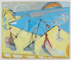 Fishing by Florence Leif, c.1950s, Oil on canvas, offered Dec 2025