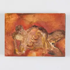 Untitled by Katherine Baltivik, Oil on masonite. Mounted on wood, offered Dec 2025