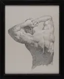 Untitled by David Eugene Henry, Graphite and white chalk drawing on mid-tone gray paper, offered Dec 2025