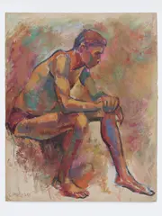Untitled by Gordon Pulaski, Oil on canvas board, offered Dec 2025