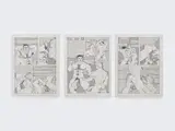 Big Sig by The Hun, 1985, Ink, graphite, gouache, and screentone applique on paper. Each is, offered Dec 2025