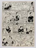 Untitled by Jerry A. Mills, Ink on Bristol board. Original comic panels for Mills' series "Poppers.", offered Dec 2025