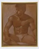 Untitled by David Eugene Henry, Oil and white pastel on canvas board, offered Dec 2025