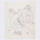 Anticipation by The Hun, 1984, Ink and graphite on paper, offered Dec 2025