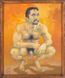 The Squat by Joseph Radoccia, 2004, Graphite and acrylic on panel, offered Dec 2025