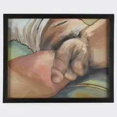 Untitled by Joseph Radoccia, 2004, Oil on canvas. From the "Penis Portrait Project" series, offered Dec 2025