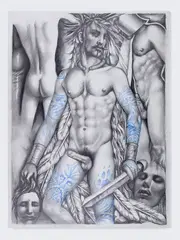 Untitled by Joseph, Graphite and colored pencil on paper. 2009, offered Dec 2025