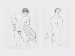 A pair of drawings by Douglas Simonson, 1994, Graphite on paper. Each is, offered Dec 2025