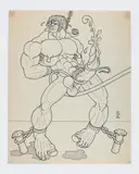 Untitled by The Hun, Ink on paper, offered Nov 2025