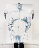 Untitled by Lowell Nesbitt, Lithograph in blue. 1979, offered Nov 2025