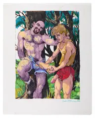 Into the Woods by Michael Kirwan, 2001, ink and alcohol marker on paper, offered Nov 2025