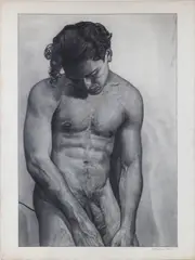 Untitled by Stephen Hale, Charcoal on paper, offered Nov 2025