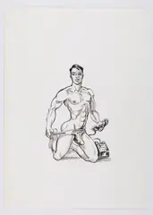 Untitled by Edmund "Ed" Cervone, Ink on paper, offered Nov 2025