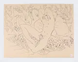 Untitled by Mike Kelley, Ink on chain line yellow paper, offered Nov 2025