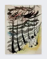 John... Above The Lake by Peter Flinsch, 1972, Ink, pastel and wash, offered Nov 2025