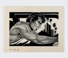 Untitled by ... Rex, Ink and graphite on paper, offered Nov 2025