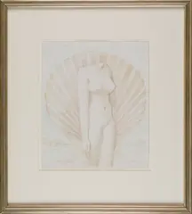 Birth of Venus by August Mosca, 1970, pencil, offered Oct 2025