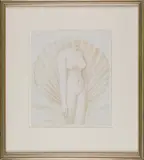 Birth of Venus by August Mosca, 1970, pencil, offered Oct 2025