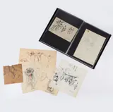 A large portfolio of forty (40) works by William Meyerowitz. Largely by William Meyerowitz, ink and graphite drawings with some colored pencil sketches. Many, offered Oct 2025
