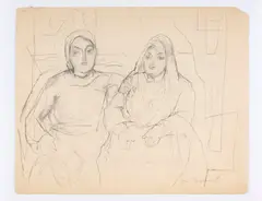 Etta and Claribel Cone Sisters by William Meyerowitz, Graphite on paperboard, offered Oct 2025