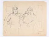 Etta and Claribel Cone Sisters by William Meyerowitz, Graphite on paperboard, offered Oct 2025