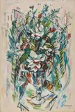 An expressionistic floral still life by Marko Walker Vukovic, 1961, Oil on board, offered Oct 2025
