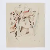 Cubist Chair and Stool.' by William Meyerowitz, 1919, Ink and wash on paper, offered Oct 2025