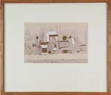 Burnished Light by Mary Shore, 1955, Mixed media on paper, including pen and ink with metallic paint wash, offered Oct 2025