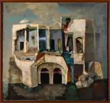 Ruin by Hazard Durfee, Oil on canvas. Described on the verso label, offered Oct 2025