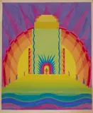 Mid-century by Betty Jane Parker, gouache of a transcendental abstract composition. Gouache on paper, offered Oct 2025