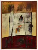 Puertas del Tiempo by Luz Severino, 1994, Oil on canvas. Described on the verso, offered Oct 2025