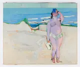 Purple Bather by Florence Leif, 1956, Oil on canvas, offered Oct 2025