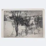Winter by Ann Didyk, 1952, Etching, offered Oct 2025