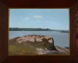 An East Coast/Mid-Atlantic shore or inlet by David B. Patterson, Oil on board, offered Oct 2025