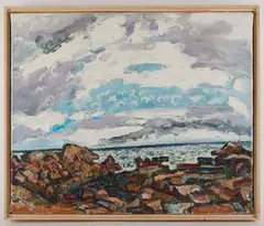 White Sea by Bernard Chaet, oil on canvas, offered Oct 2025