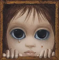 Brown Eyed Witness by Margaret Keane, 1977, Oil and gold leaf on panel, offered Oct 2025