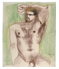 Untitled by Peter Flinsch, Pastel on paper. 1976, offered Aug 2025