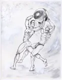 Untitled by Edmund "Ed" Cervone, 1994, Ink and gouache on paper, offered Aug 2025