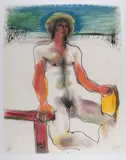 Cherokee by Peter Flinsch, 1975, Pastel and ink on paper, offered Aug 2025