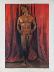 Untitled by Stephen Hale, Charcoal and pastel on paper, offered Aug 2025