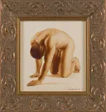 Untitled by Stephen Wheldon, Oil on canvas laid on board, offered Aug 2025