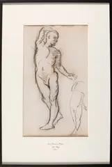 Life Study by James Drummond Herbert, Charcoal on paper, offered Aug 2025