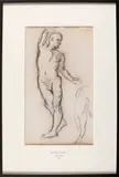 Life Study by James Drummond Herbert, Charcoal on paper, offered Aug 2025