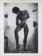 Untitled by Stephen Hale, Charcoal on paper, offered Aug 2025