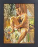 Untitled by Joseph Radoccia, Oil and graphite on canvas, offered Aug 2025