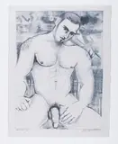 Untitled III by Carmine Santaniello, Mixed media monoprint on paper, offered Aug 2025