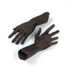A pair of cast by Sabin Howard, bronze hands with a deep brown patina, offered Aug 2025